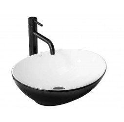 Умывальник Rea Sofia White Black U8749