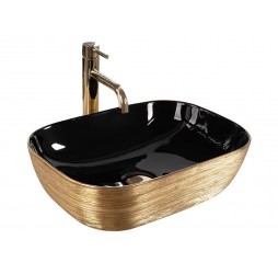 Умывальник Rea Belinda gold brush black U8780