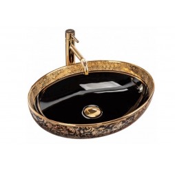 Умывальник Rea Margot Black Gold U8978