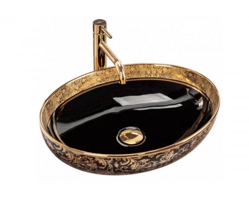 Умывальник Rea Margot Black Gold U8978