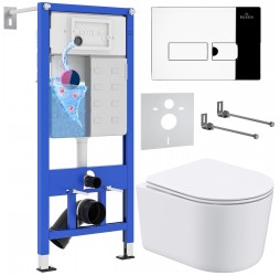 Комплект инсталляции 6 в 1 Roxen StounFix Dual Fresh 932469 (состоит из: инсталляции 710200, кнопки Caspia 410280CH, 530120-01)