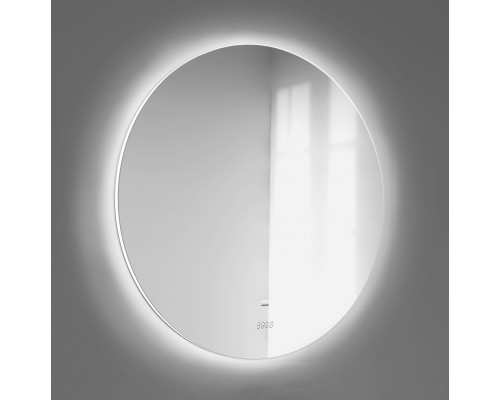 Зеркало в ванную комнату Raval Solo 77 с подсветкой и часами Solo.02.77/W/RL