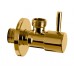 Запорный вентиль 1/2*1/2 Remer 128L1212DO, золото глянцевое