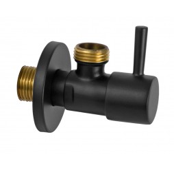 Запорный вентиль 1/2*1/2 Remer 128L1212NO, черный матовый