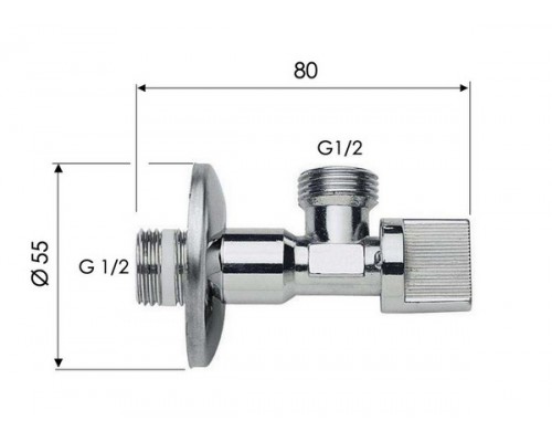 Запорный вентиль 1/2*1/2 Remer 128R1212