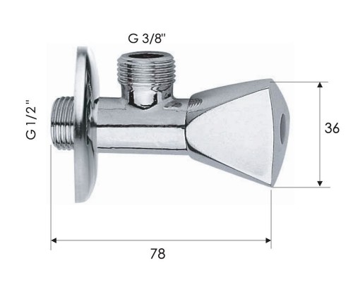 Запорный вентиль 1/2*3/8 Remer 1291238