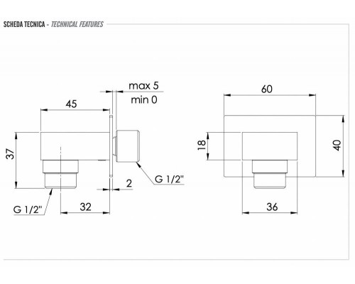Шланговое подключение для душа Remer 309W