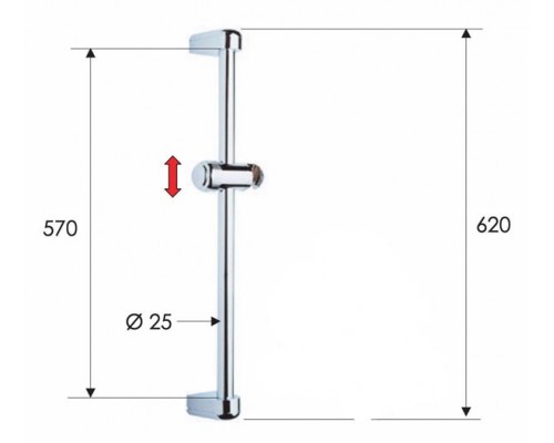 Душевая стойка 62 см Remer 311