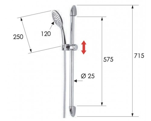 Душевой гарнитур Remer 311F315P3