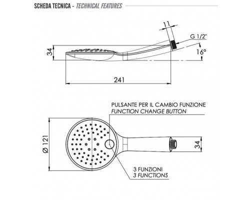 Ручной душ Remer 315P3X