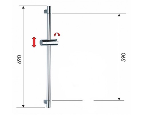 Душевая стойка 69 см Remer 315R