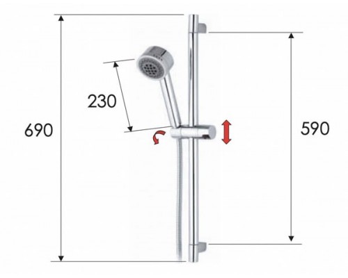 Душевой гарнитур Remer 315R321HG