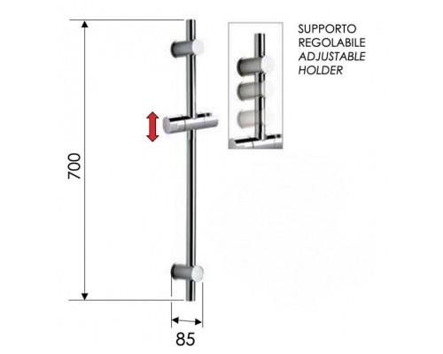 Душевая стойка 70 см Remer 317G