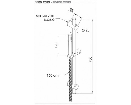 Душевой гарнитур Remer 317G317MM