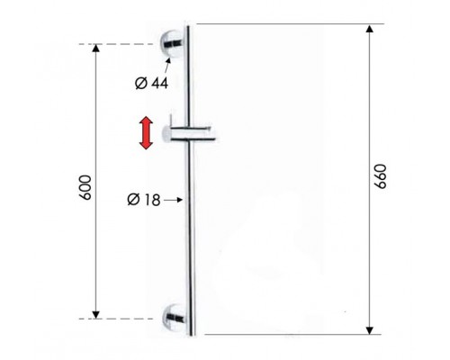 Душевая стойка 66 см Remer 317M