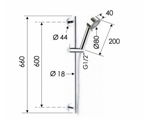 Душевой гарнитур Remer 317M319MO