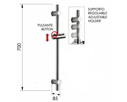 Душевая стойка 70 см Remer 317N