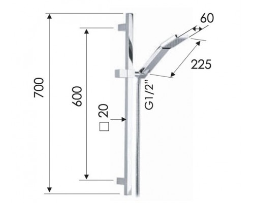 Душевой гарнитур Remer 317S317SQ