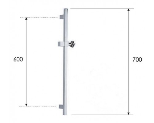 Душевая стойка 70 см Remer 317SNO, черный матовый