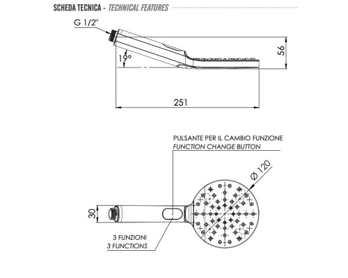 Ручной душ Remer 318MPX
