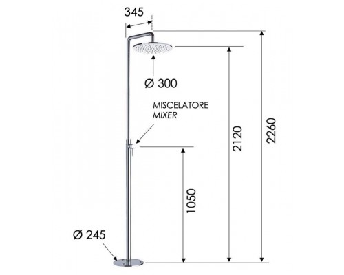 Душевая система напольная Remer 331N52