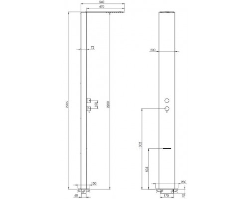 Душевая система напольная Remer 331SS