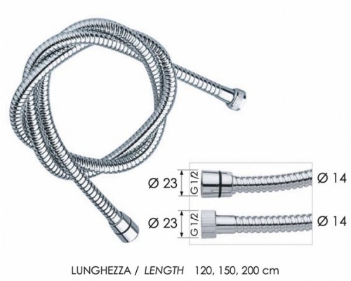 Шланг для душа 120 см Remer 333CN120