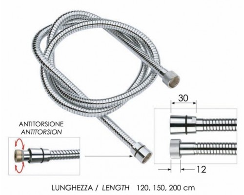 Шланг для душа 120 см Remer 333CNDGAT120
