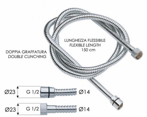 Шланг для душа 120 см Remer 333CNES120