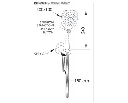 Душевой гарнитур Remer 337M318CP