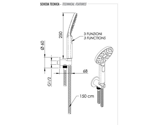 Душевой гарнитур Remer 337M318MP