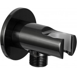 Держатель ручного душа с подключением Remer 337MCFP, черный брашированный хром