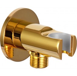 Держатель ручного душа с подключением Remer 337MDO, золото глянцевое