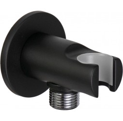 Держатель ручного душа с подключением Remer 337MNO, черный матовый