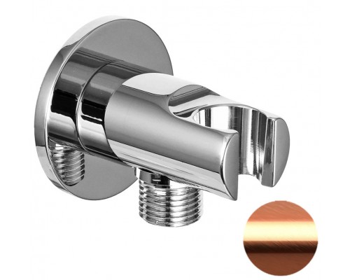 Держатель ручного душа с подключением Remer 337MRP, медь брашированная