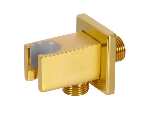 Держатель ручного душа с подключением Remer 337QBG, золото брашированное