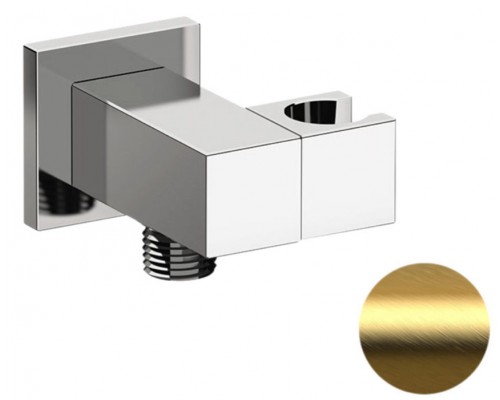 Держатель ручного душа с подключением Remer 337SBG, золото брашированное