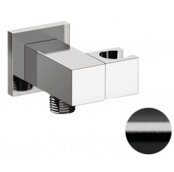 Держатель ручного душа с подключением Remer 337SCFP, черный брашированный хром