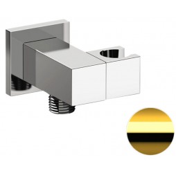 Держатель ручного душа с подключением Remer 337SDO, золото глянцевое