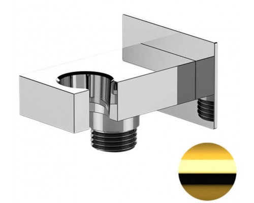 Держатель ручного душа с подключением Remer 337WDO, золото глянцевое