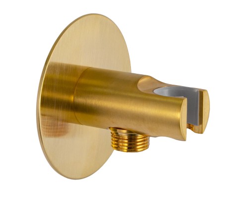 Держатель ручного душа с подключением Remer 337XBG, золото брашированное