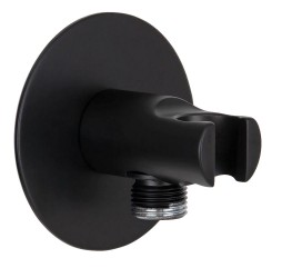 Держатель ручного душа с подключением Remer 337XNO, черный матовый