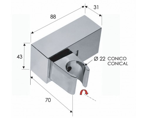 Держатель ручного душа Remer 339S