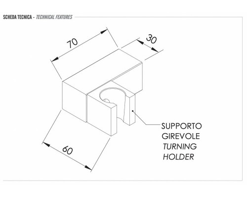 Держатель ручного душа Remer 339SSBG, золото брашированное