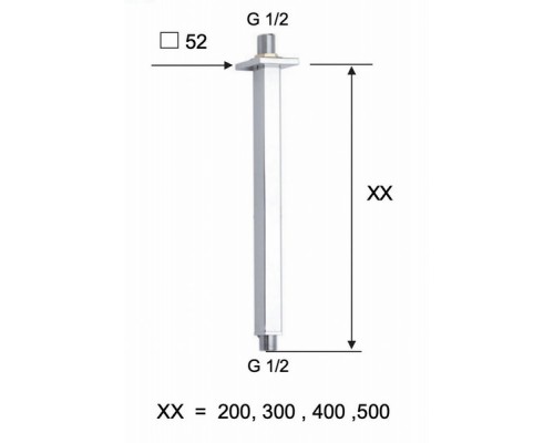 Кронштейн потолочный 30 см Remer 347S30NO, черный матовый