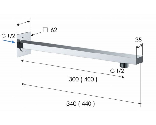 Кронштейн 40 см Remer 348Q40