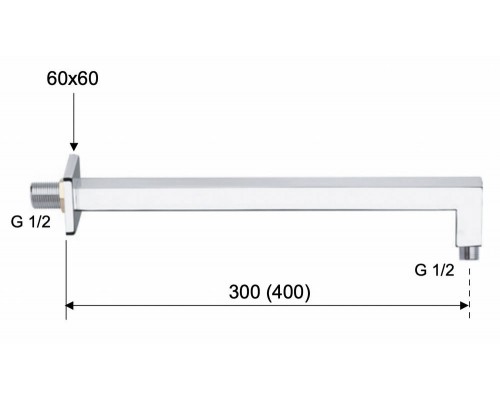 Кронштейн 30 см Remer 348S30NO, черный матовый