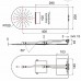 Верхний душ настенный 50x20 см Remer 350UFMCAX