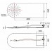Верхний душ настенный 50x20 см Remer 350UFMX