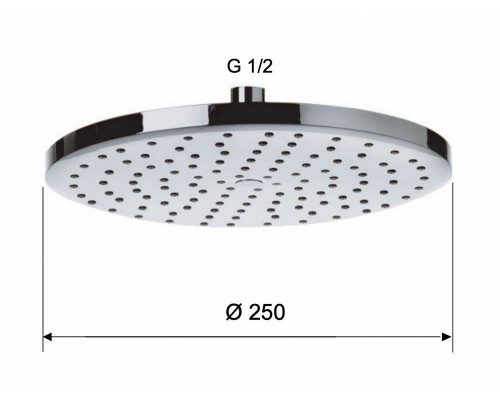 Верхний душ с шарнирным соединением 25 см Remer 356MD25X